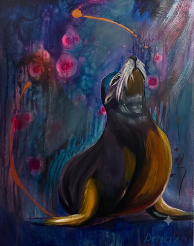 Sunbather by Nancy DeMore, Painting for Sale on Select