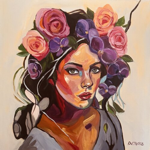Bohemian Crown by Nancy DeMore, Painting for Sale on Select