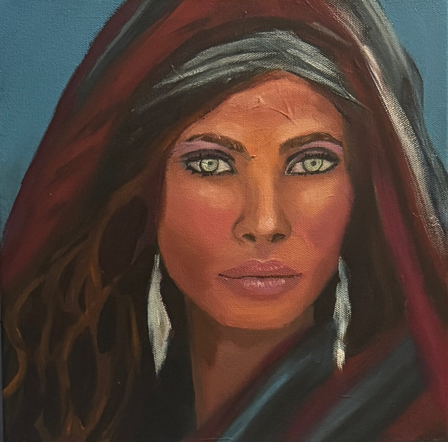 Echos in Sapphire Silence Nancy DeMore Original painting for sale