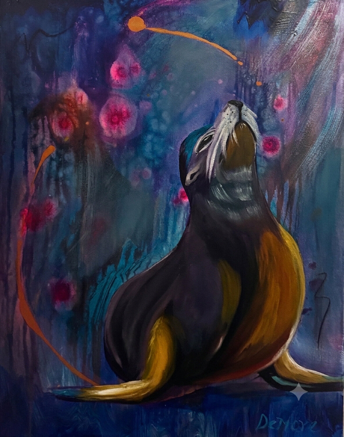 Sunbather Nancy DeMore Original painting for sale