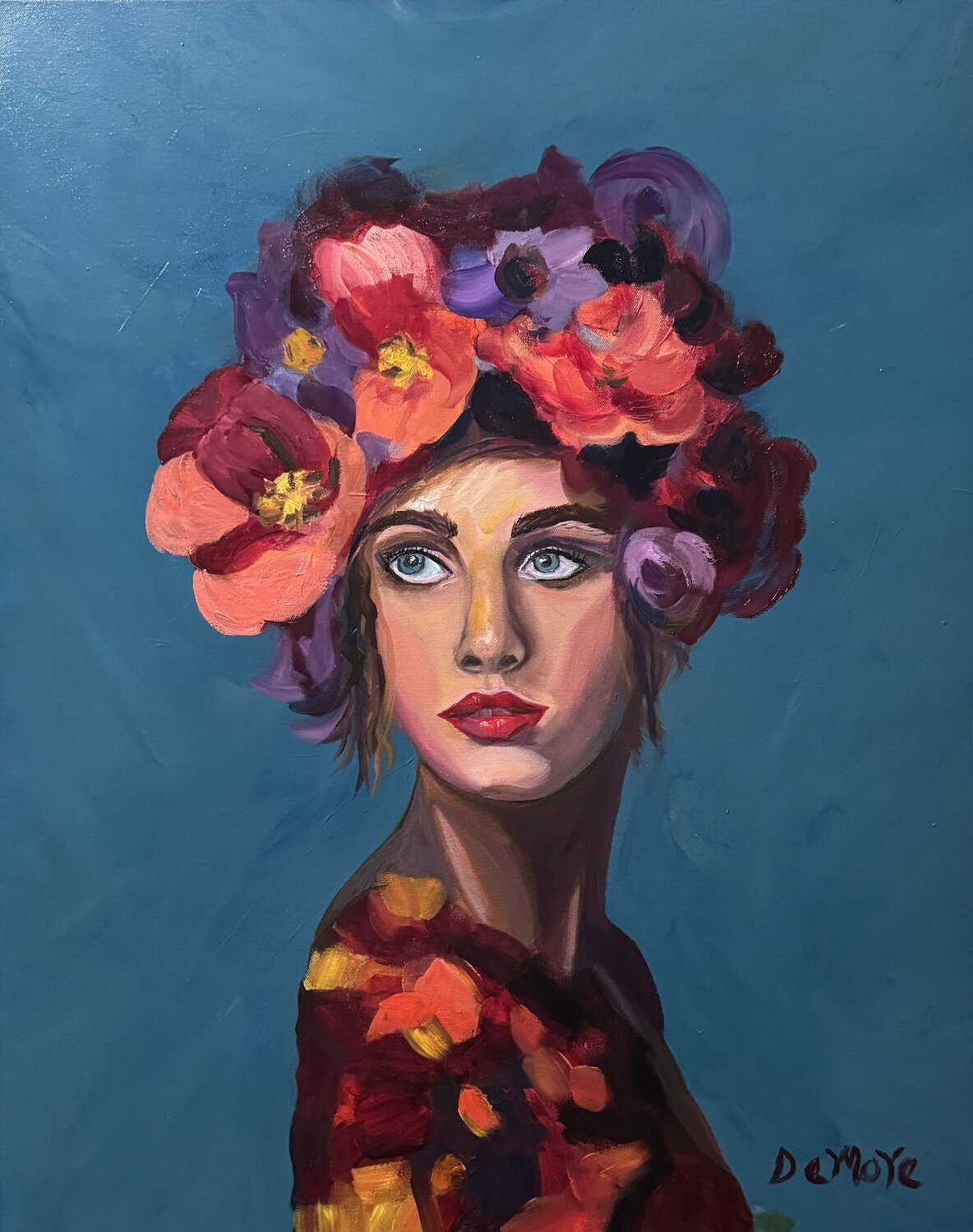 The Flowerbearer Nancy DeMore Original painting for sale