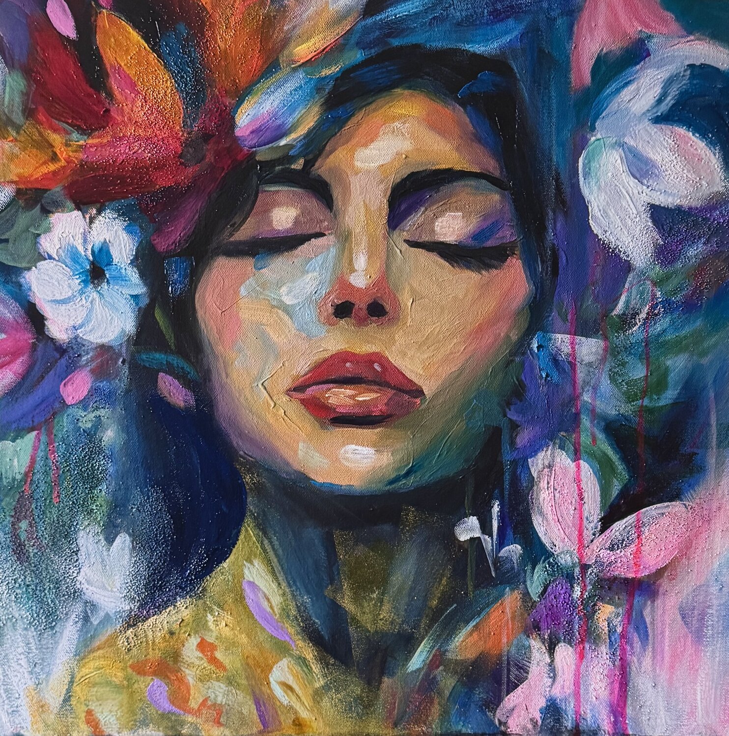 Dreaming in Bloom Nancy DeMore Original painting for sale