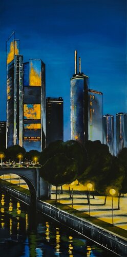 Nuit bleue by Françoise Schmidt, Painting for Sale on Select