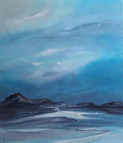 Lorsque la mer se retire by Françoise Schmidt, Painting for Sale on Select