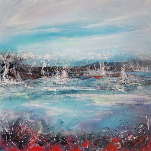 Danse sur l'eau by Françoise Schmidt, Painting for Sale on Select