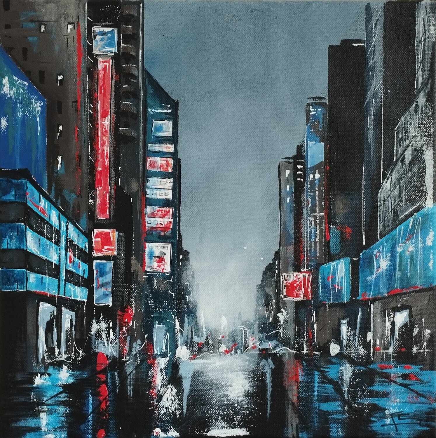 Rainy days 2 Françoise Schmidt Original painting for sale