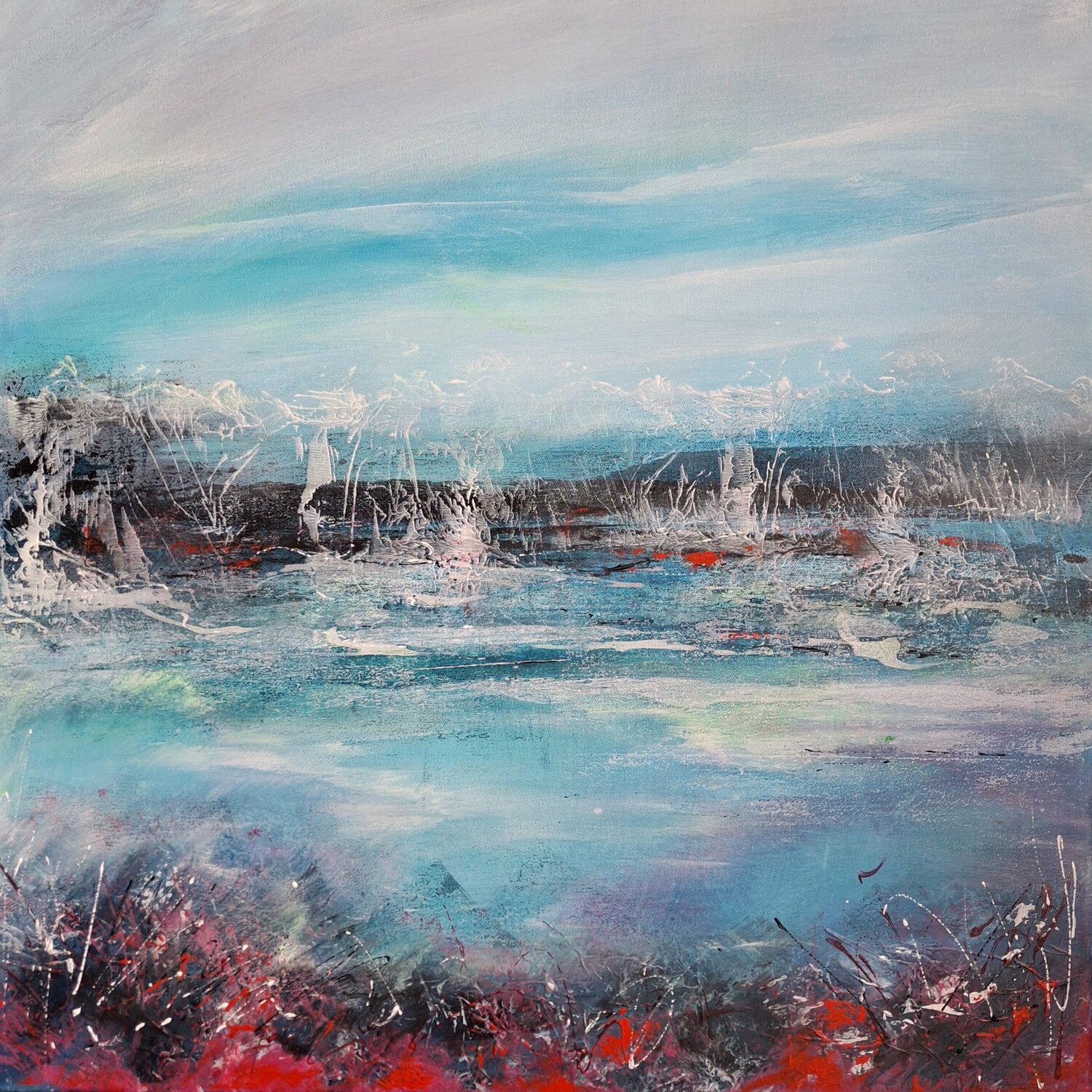 Danse sur l'eau Françoise Schmidt Original painting for sale
