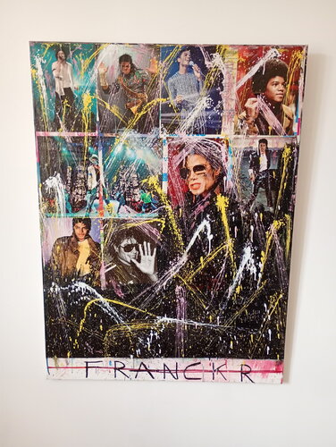 Michael Jackson “Le Roi de la Pop sur Scène” by Franck Rivoal, Painting for Sale on Select
