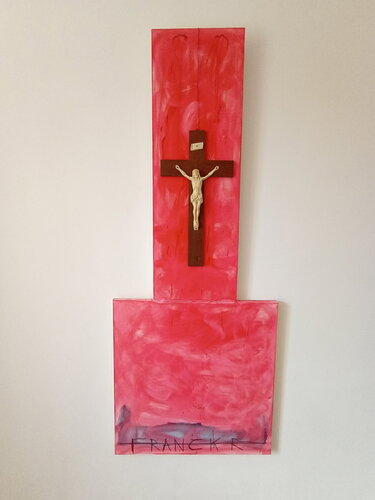La crucifixion by Franck Rivoal, Painting for Sale on Select