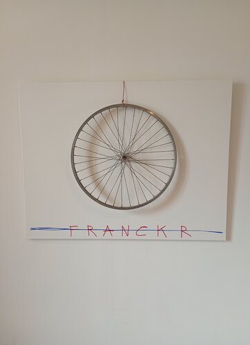 La roue de vélo Française by Franck Rivoal, Painting for Sale on Select
