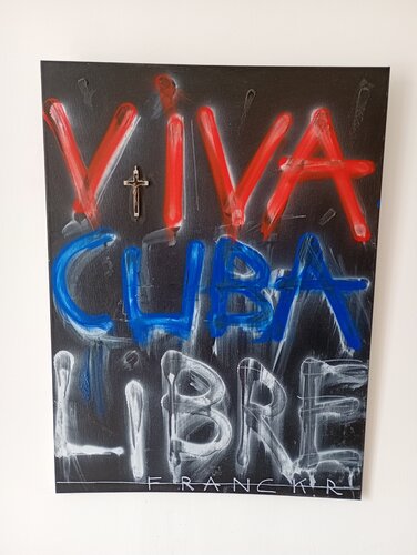 Christ Sauveur Viva Cuba Libre by Franck Rivoal, Painting for Sale on Select
