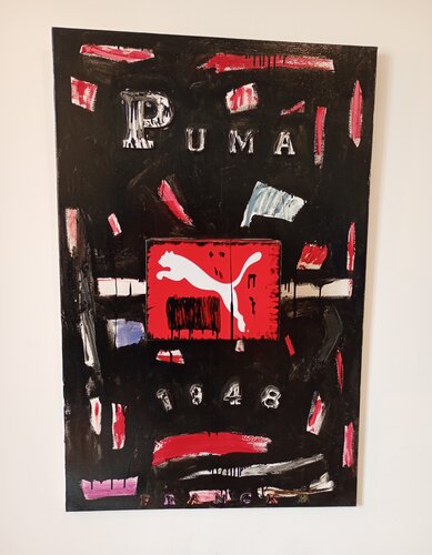 Puma 1948 boite de chaussures by Franck Rivoal, Painting for Sale on Select