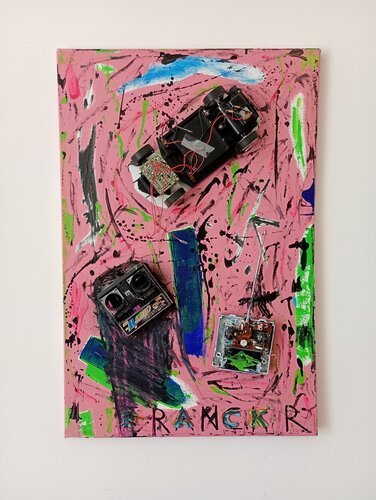 Autopsie d'une voiture électrique à télécommande by Franck Rivoal, Painting for Sale on Select