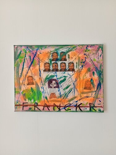 Autoportrait de l'artiste Francais Franck R by Franck Rivoal, Painting for Sale on Select