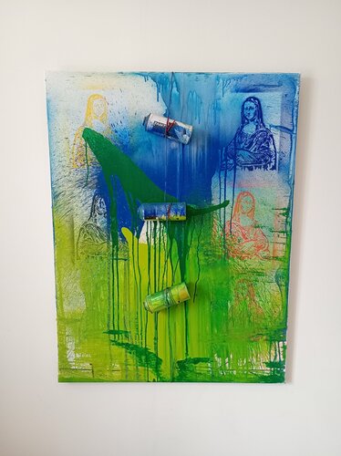 Les Échos de Mona Lisa by Franck Rivoal, Painting for Sale on Select