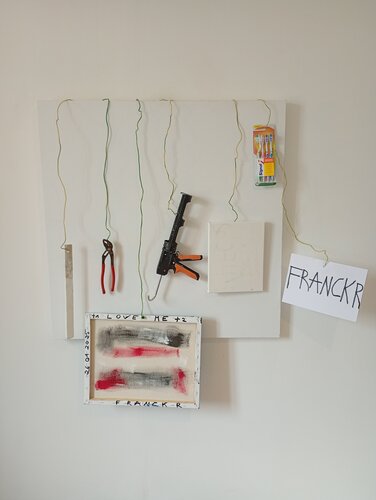 I LOVE ME - LE CHANTIER DE L'EGO by Franck Rivoal, Painting for Sale on Select