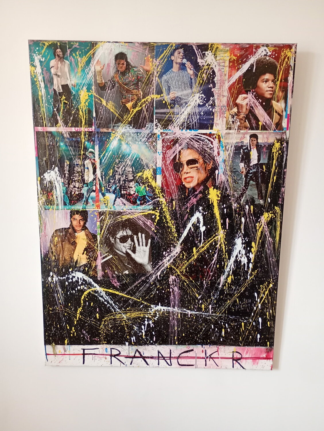 Michael Jackson “Le Roi de la Pop sur Scène” Franck Rivoal Original painting for sale