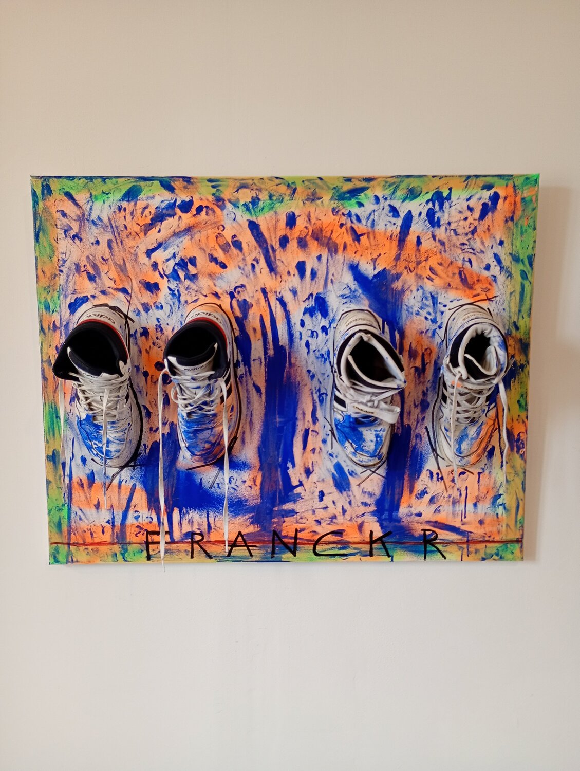 Un père et un fils Franck Rivoal Original painting for sale