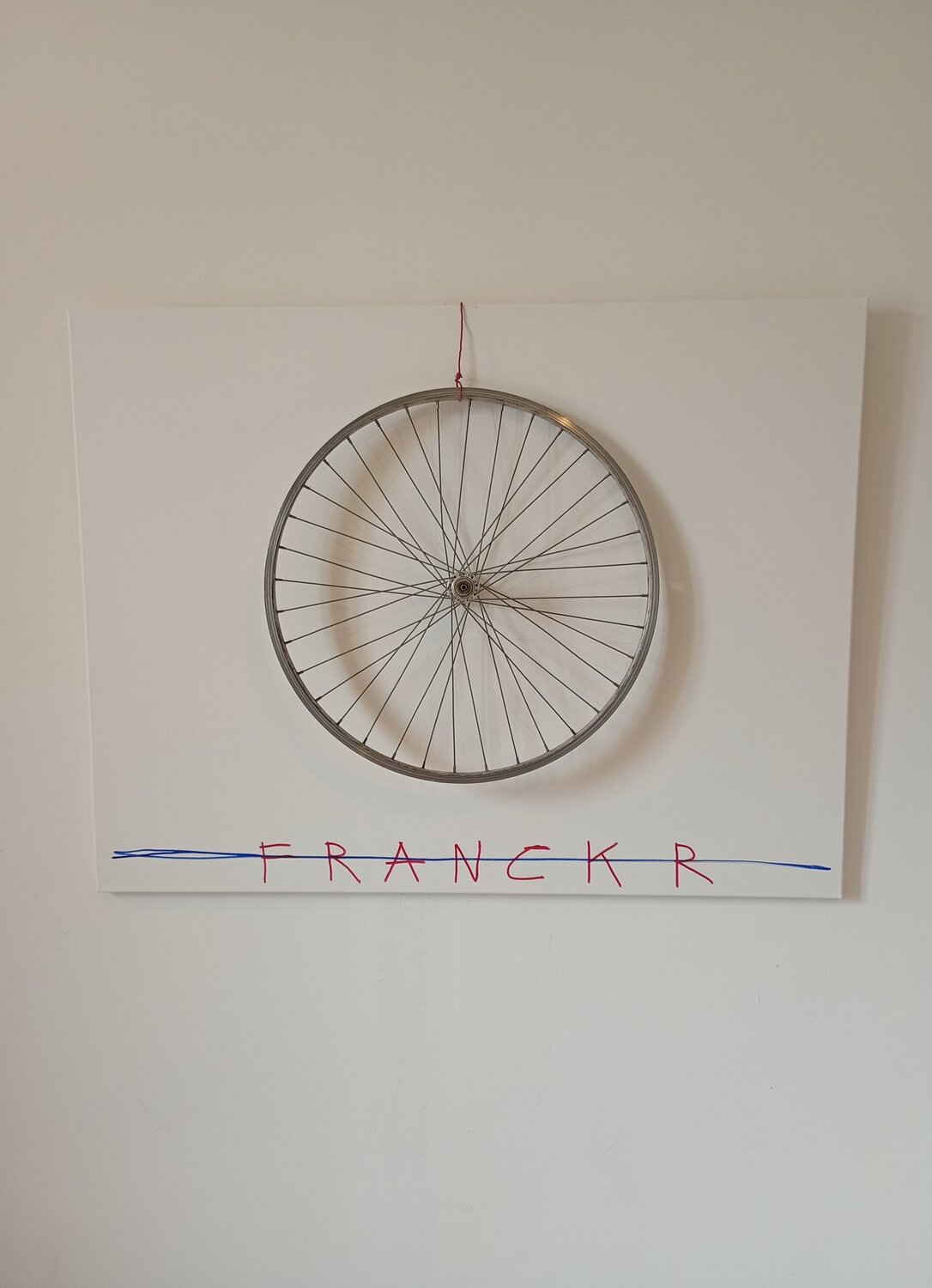 La roue de vélo Française Franck Rivoal Original painting for sale