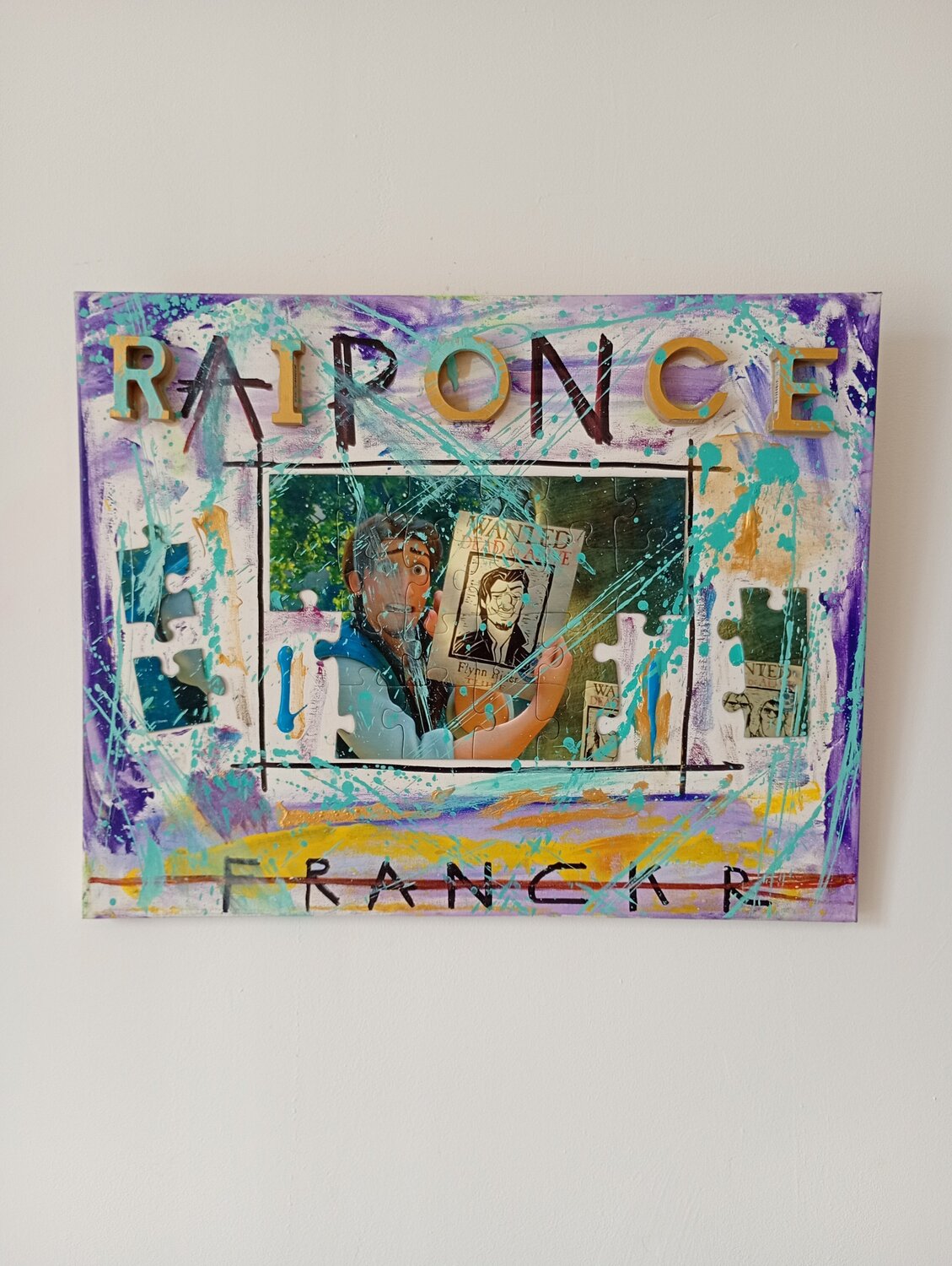Puzzle Raiponce Franck Rivoal Original painting for sale