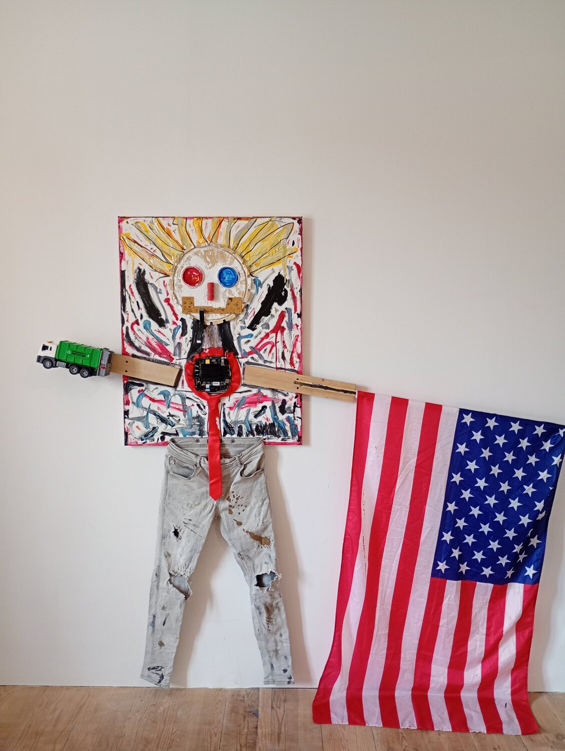 " Donald.J Trump durant la campagne présidentielle 2024 " Franck Rivoal Original painting for sale