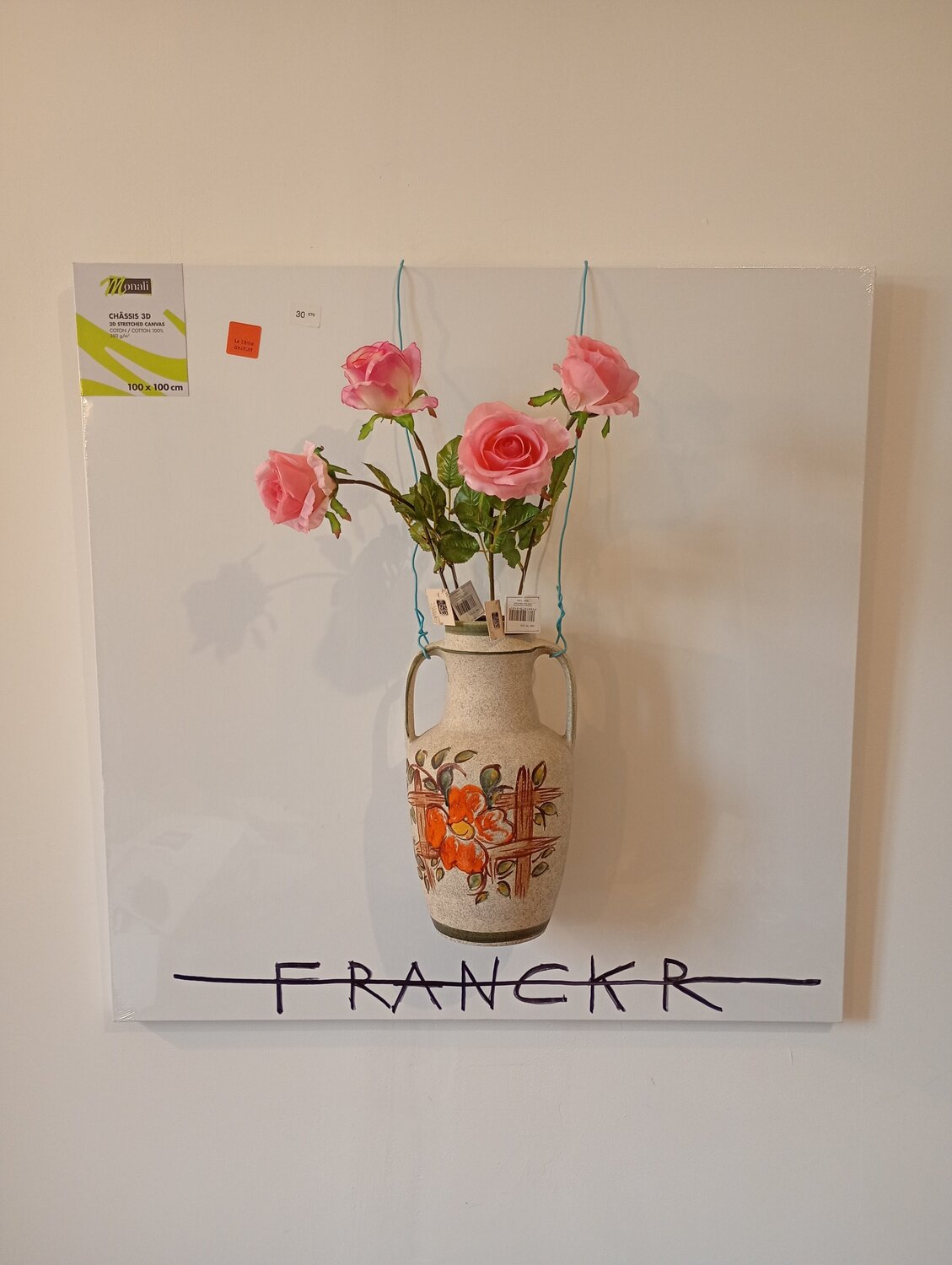 LES ROSES NE MEURENT JAMAIS Franck Rivoal Original painting for sale