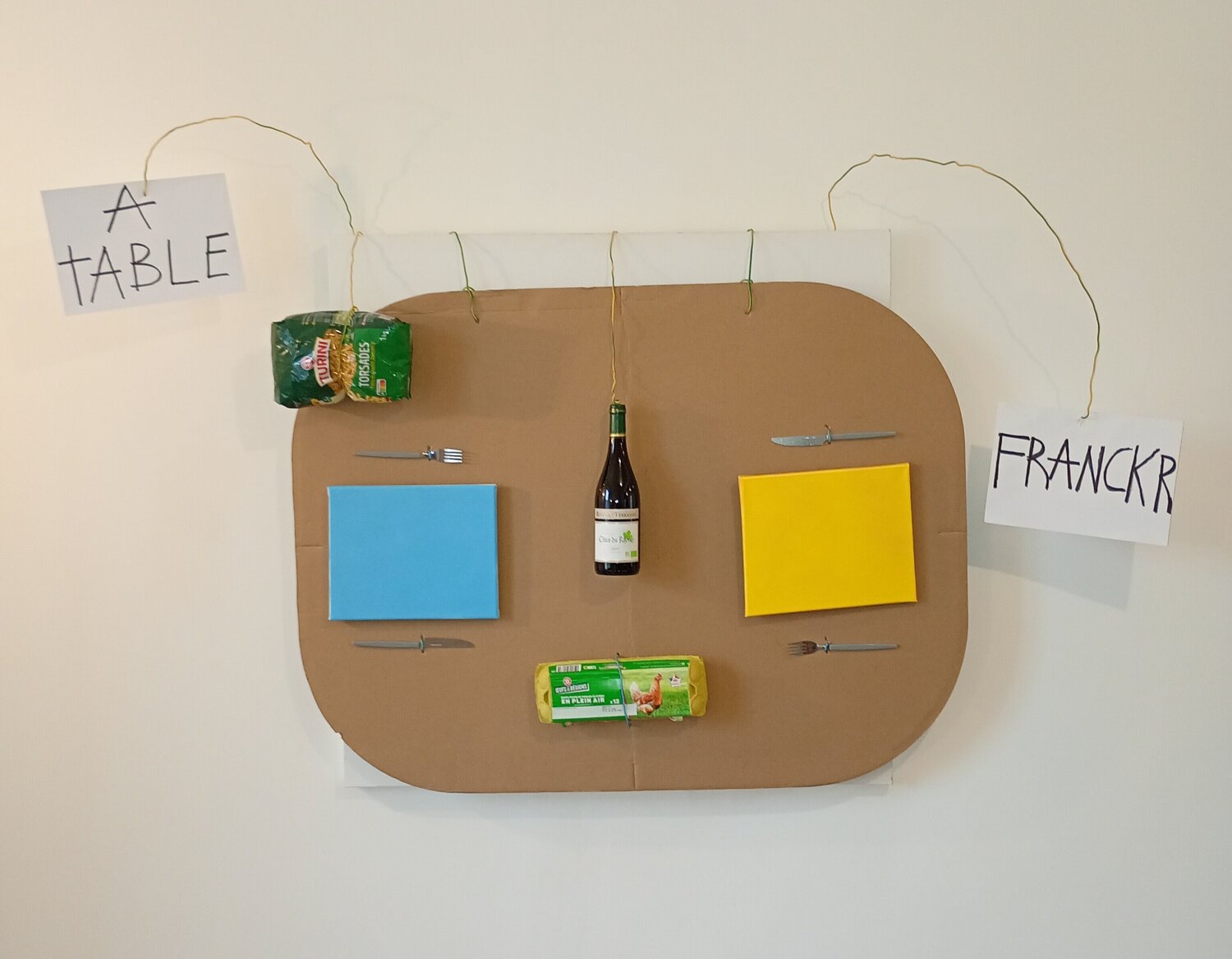 A TABLE ! - L'ART EST SERVI Franck Rivoal Originalgemälde zu verkaufen