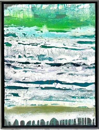 Celadon I & II by Sabine Leclercq Haanaes, Painting for Sale on Select