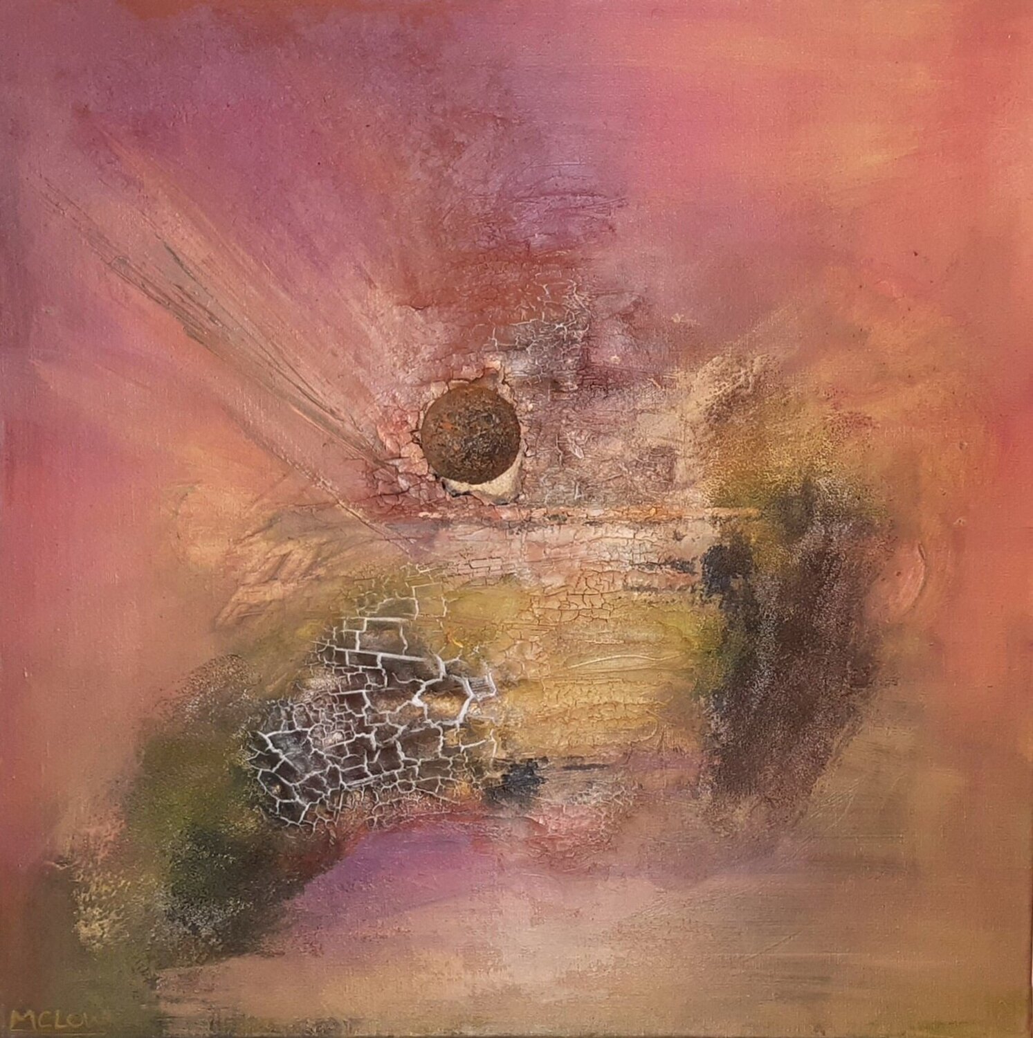Formation of a Planet Martin Christoph Löw Original painting for sale