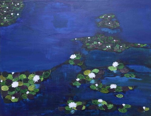 Where Stillness Blooms von Shakuntala RKrishnaiii, Malerei kaufen auf Select