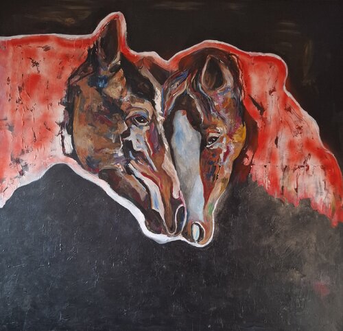 Together Forever: Love Will Not Tear Us Apart by Marta Stratskas, Painting for Sale on Select