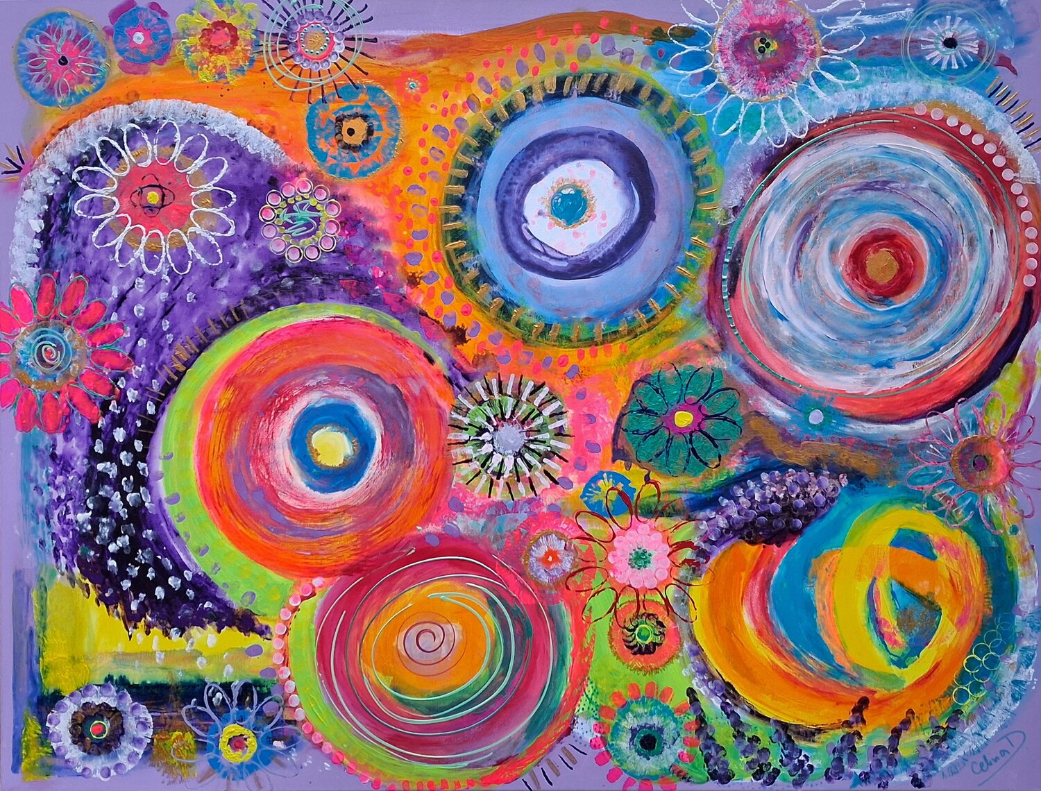 Blissness Celina Drzewiecka Original painting for sale