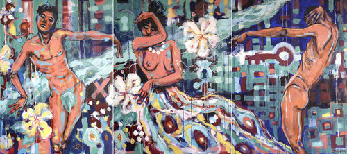 Trinity (Triptych) by Olzhas Issan, Painting for Sale on Select