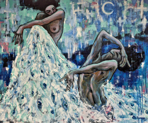 Observer and Observed by Olzhas Issan, Painting for Sale on Select