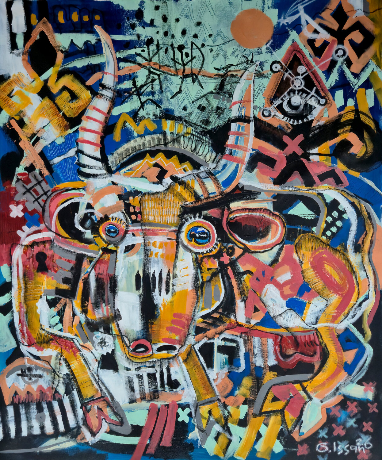 "Saiga" Olzhas Issan Original painting for sale