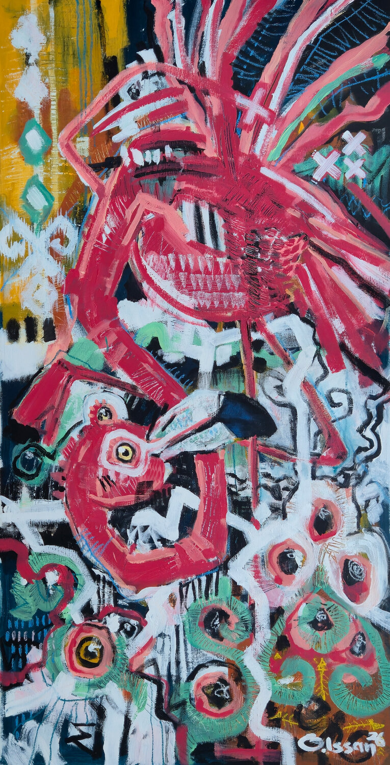 "The Last Migration" Olzhas Issan Original painting for sale