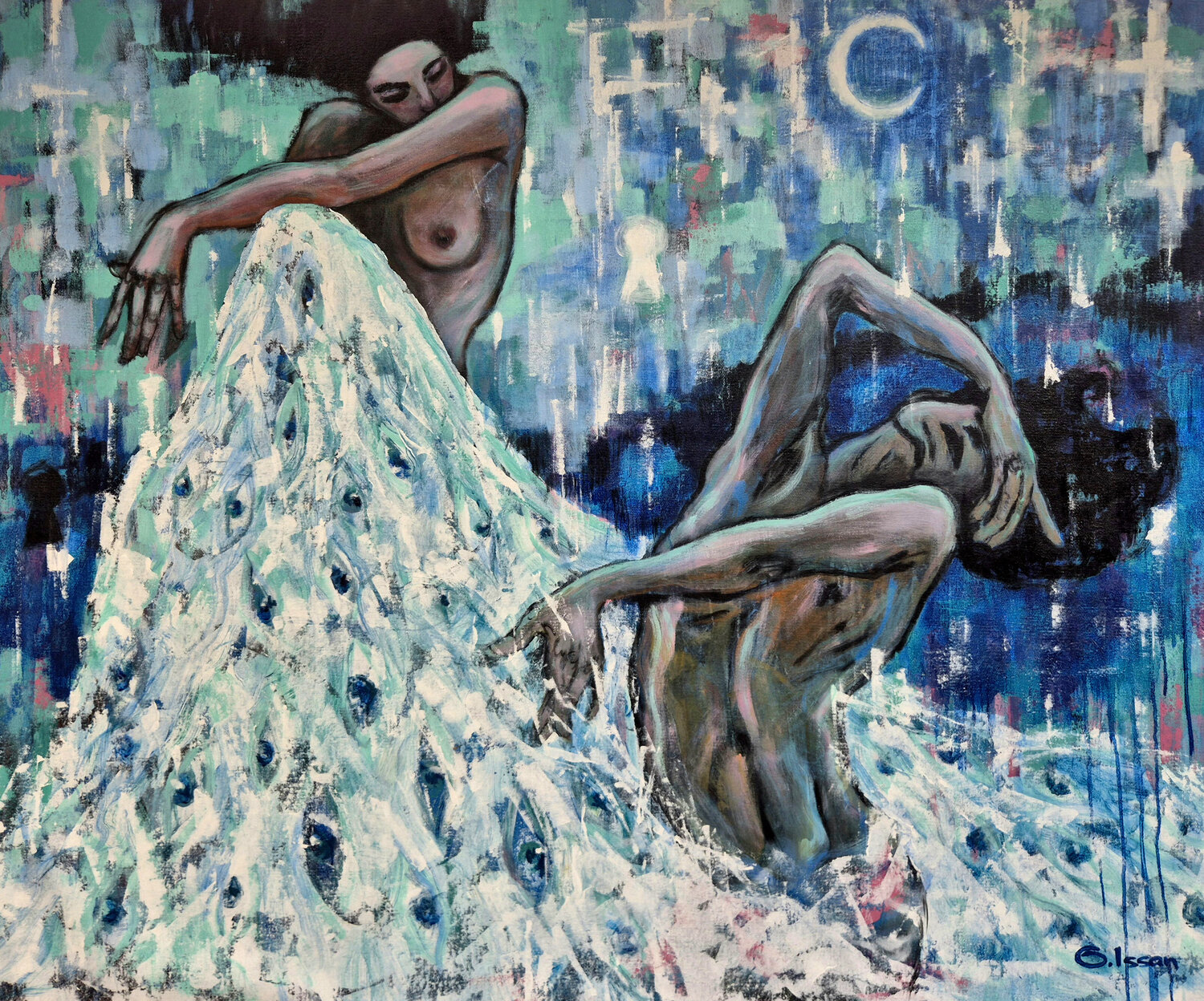 Observer and Observed Olzhas Issan Original painting for sale