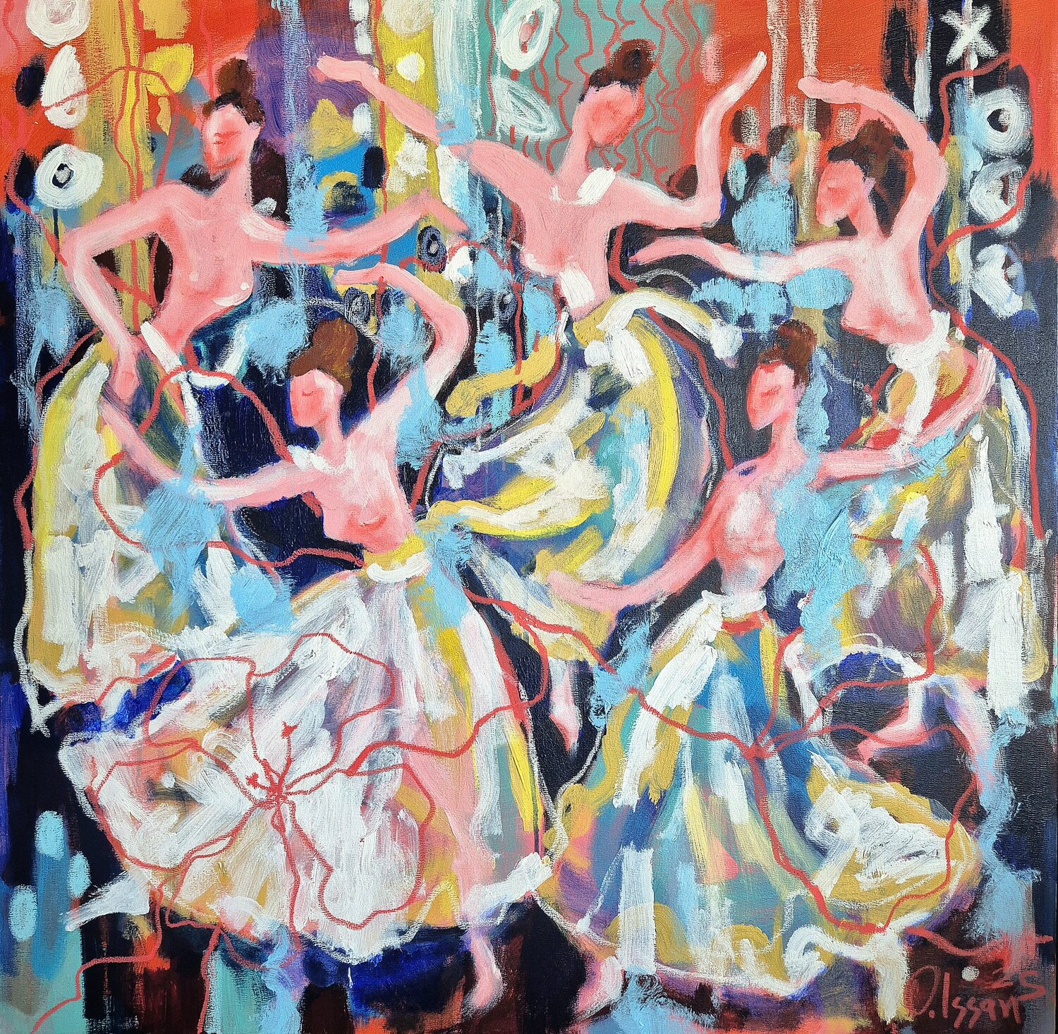 Blooming Dance Olzhas Issan Original painting for sale