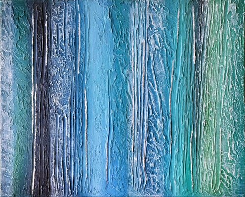 Blue Mood — Original Textured Painting | Calming Ocean Art by Alisa Anderson, Painting for Sale on Select