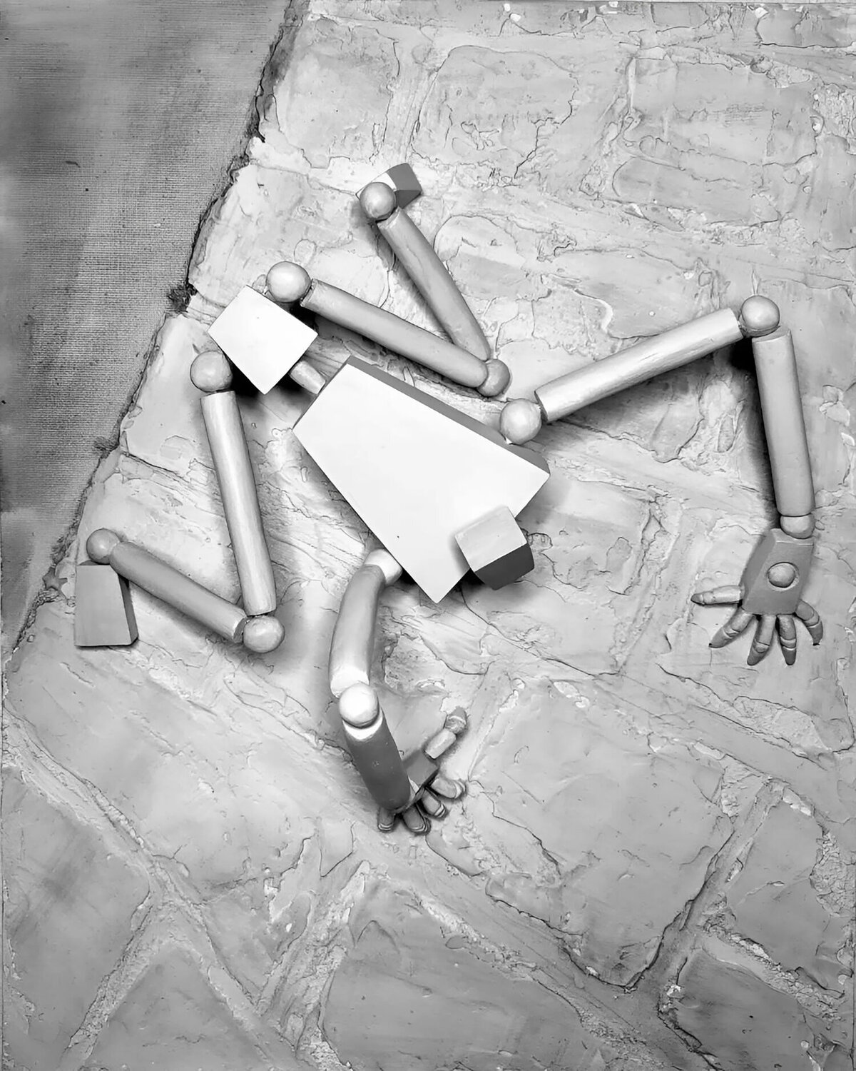 Geometric Crawler — Original Clay Sculpture on Textured Base Alisa Anderson Sculpture for sale