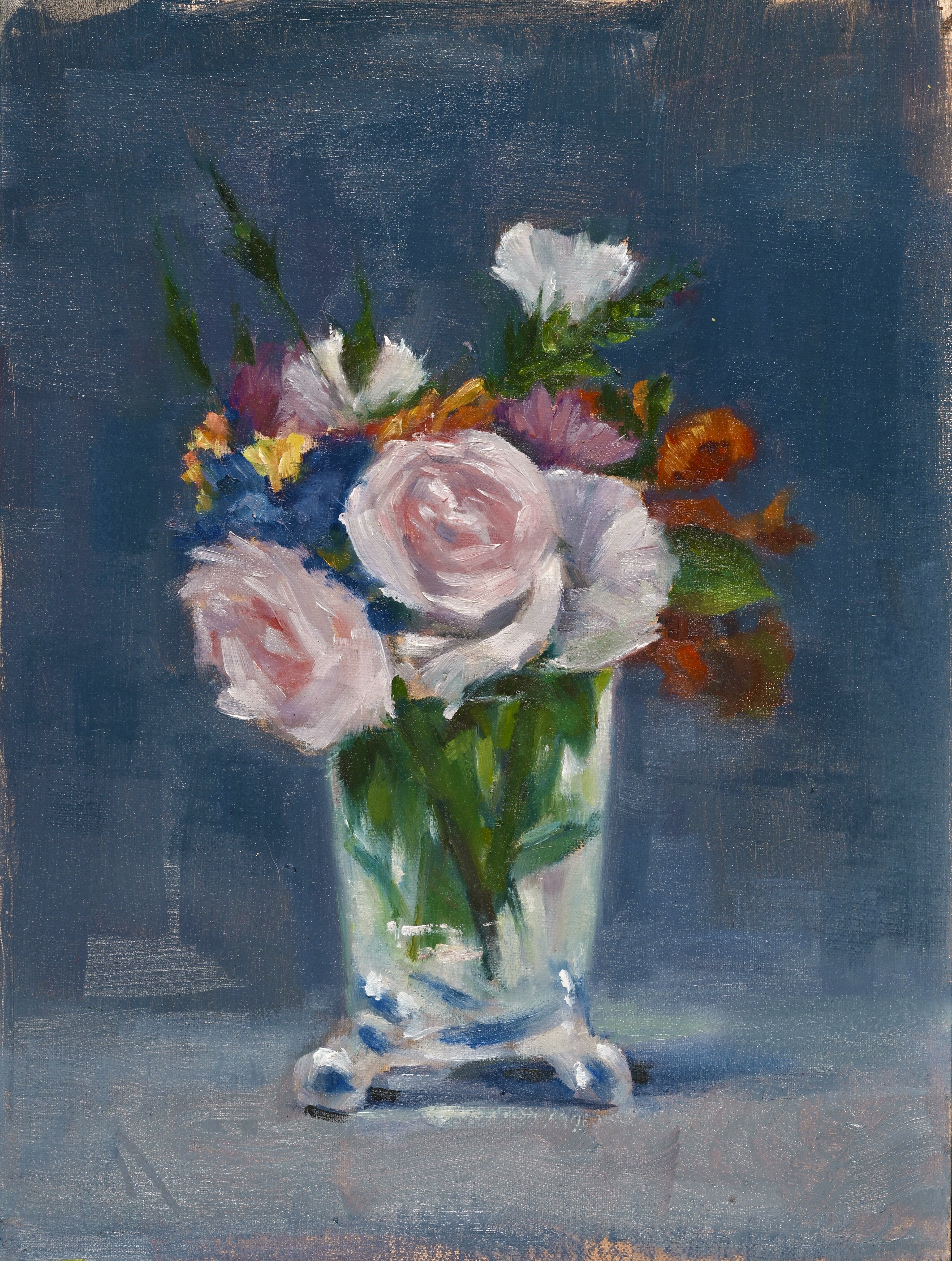 Flowers in a Crystal Vase