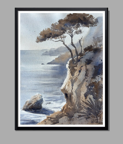 Coastal Serenity by Vahe Grigorian, Painting for Sale on Select