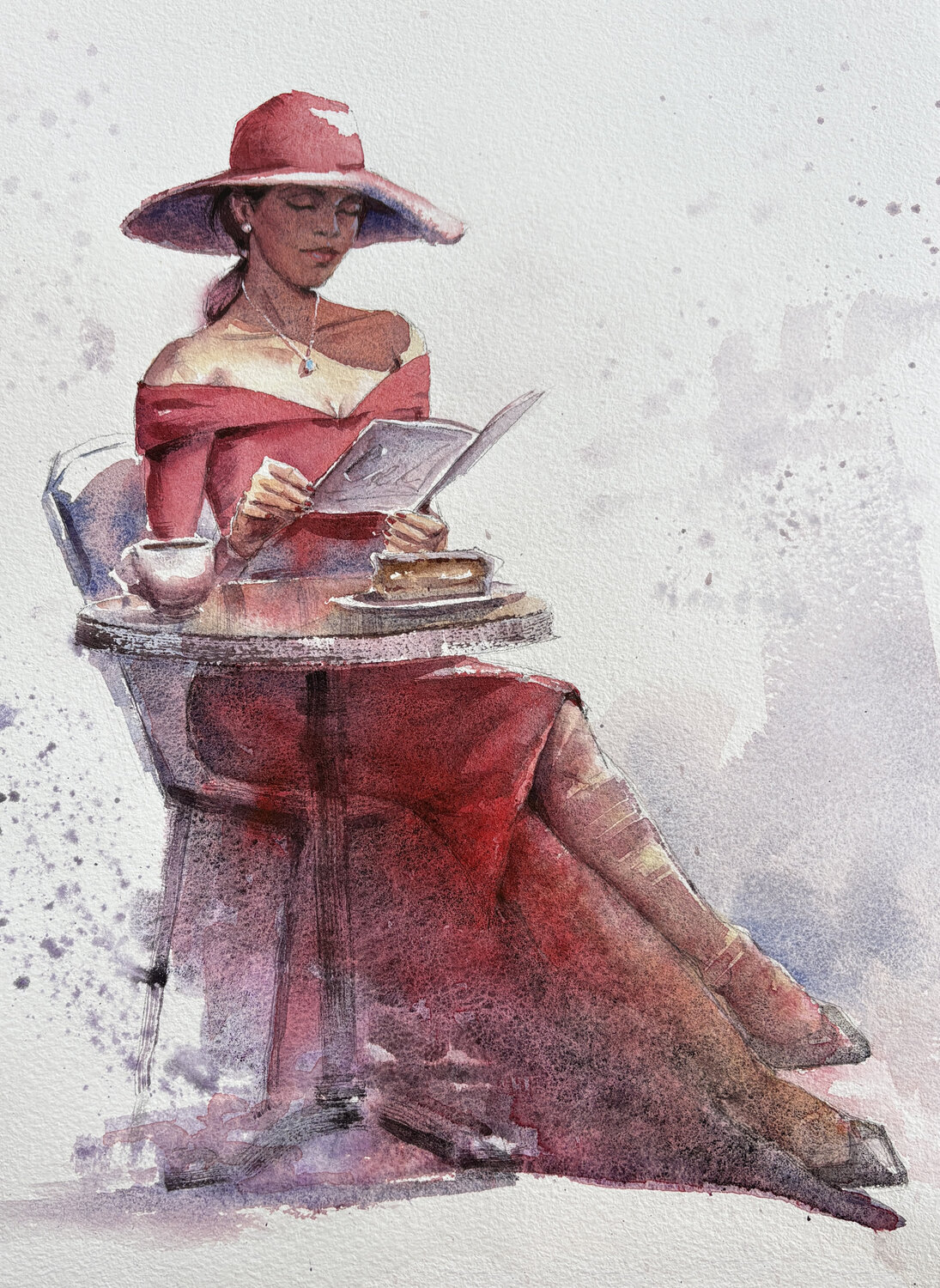 Afternoon in Scarlet Vahe Grigorian Original painting for sale