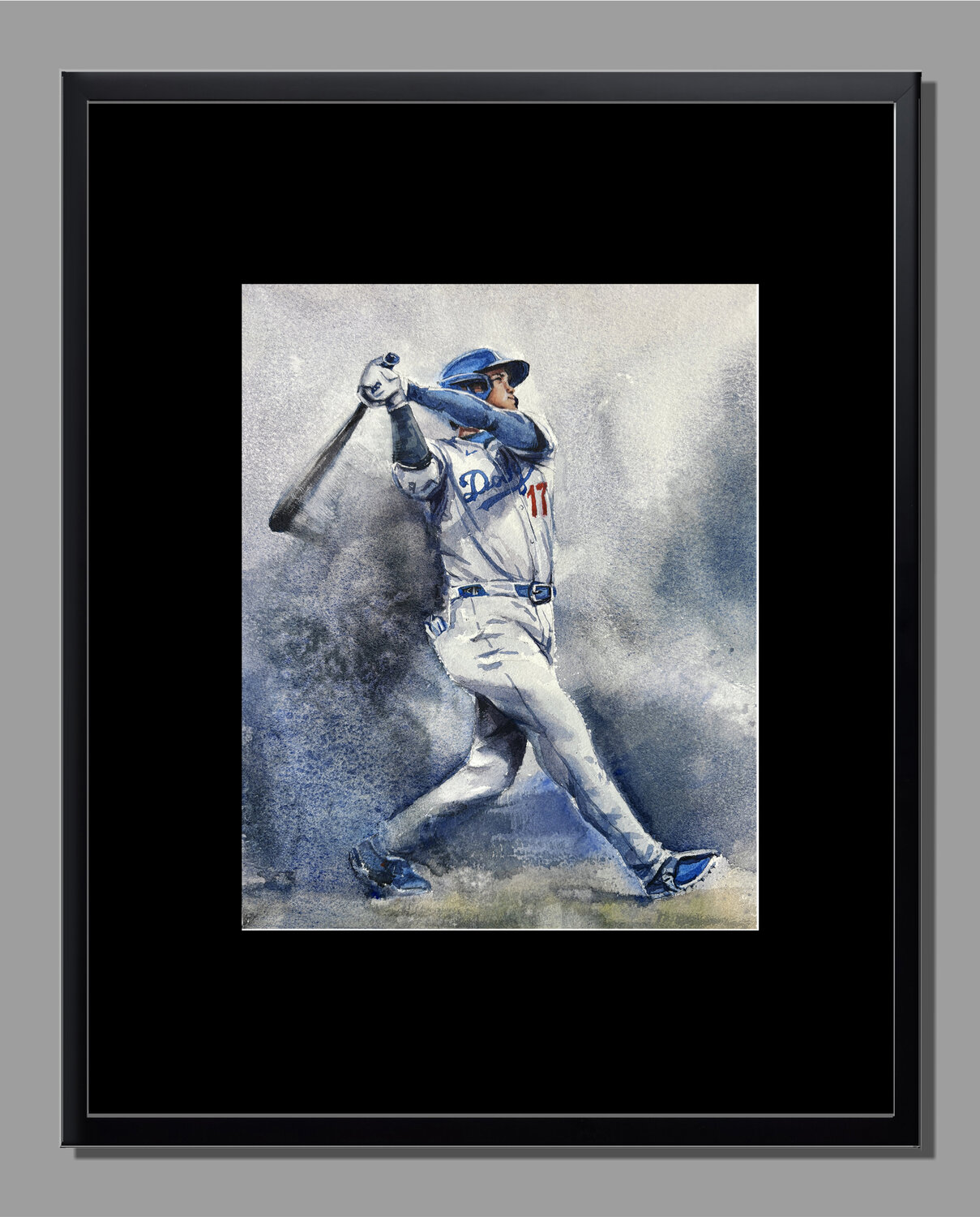 Shohei Ohtani - Original Watercolor Vahe Grigorian Original painting for sale