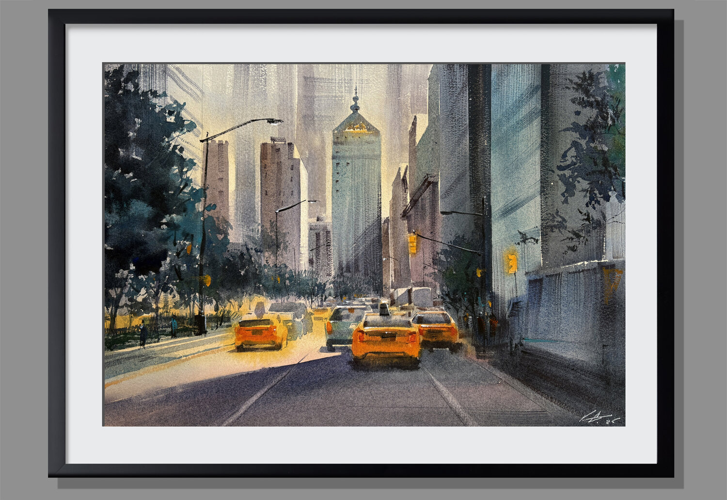 New York City in Motion Vahe Grigorian Original painting for sale