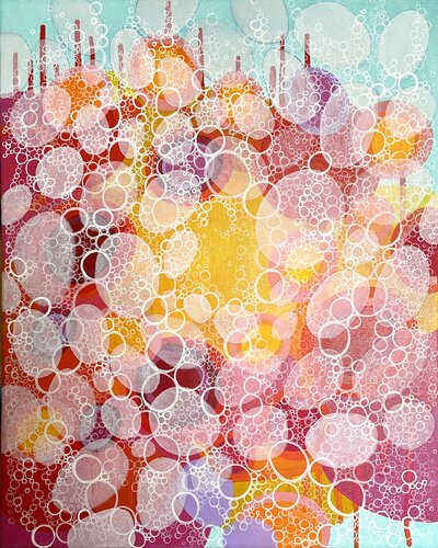 Sunday circles by Michelle Kranz, Painting for Sale on Select