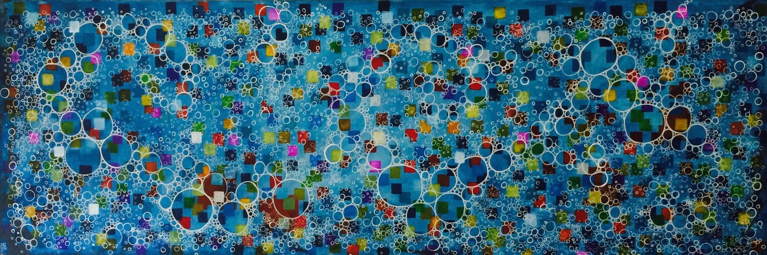 Bubbles XL 1 Michelle Kranz Original painting for sale