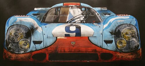 Gulf Porsche 917 K, face 2 face by Zoran Jovicic-Spaar, Painting for Sale on Select