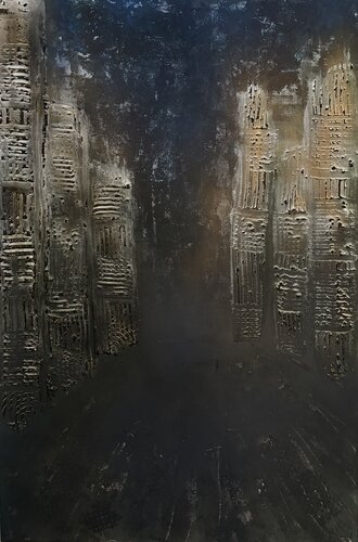 Dystopie by Nathalie Van Helshoecht, Painting for Sale on Select