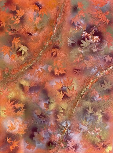 Eclats d'automne by Nathalie Van Helshoecht, Painting for Sale on Select